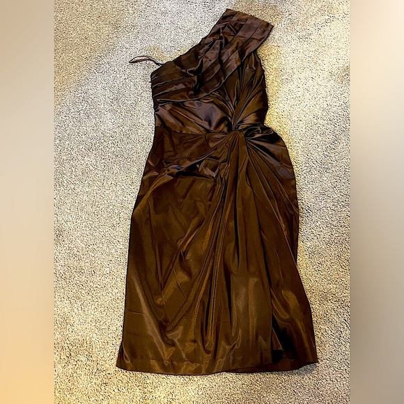 *Like New*  Brown Satin Le Chateau Dress. - Picture 1 of 3
